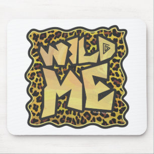 Wild Me Leopard Brown and Yellow Print Mouse Pad