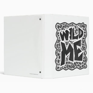 Wild Me Leopard White and Black Binder