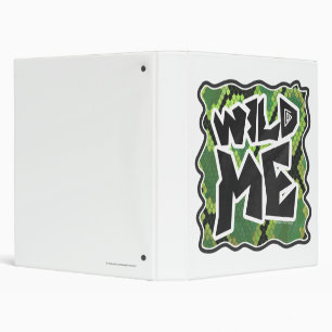 Wild Me Snake Black and Green Print Binder