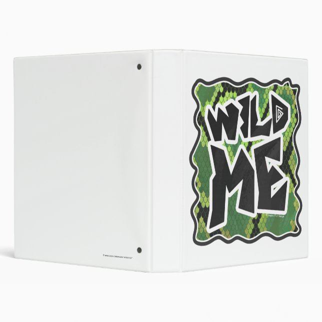 Wild Me Snake Black and Green Print Binder (Background)