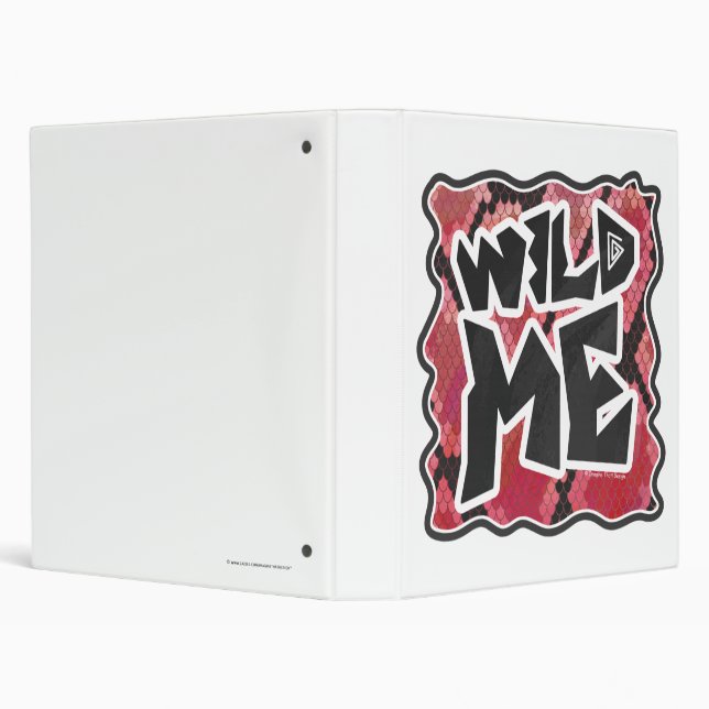 Wild Me Snake Black and Red Print Binder (Background)