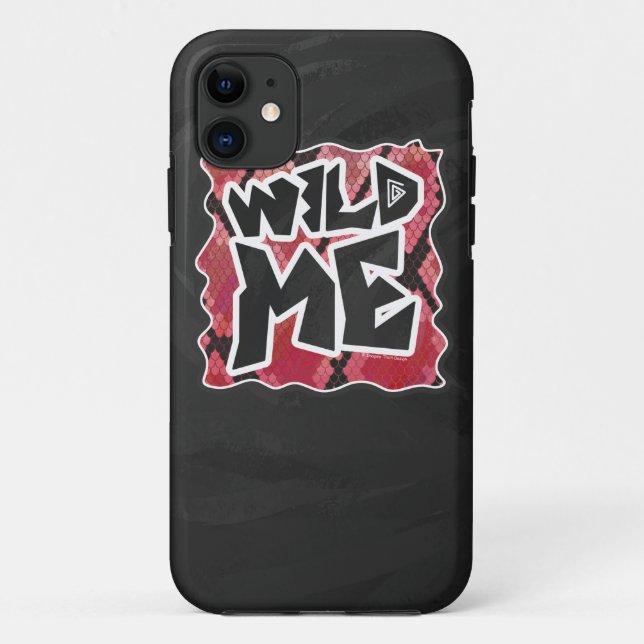 Wild Me Snake Black and Red Print Case-Mate iPhone Case (Back)