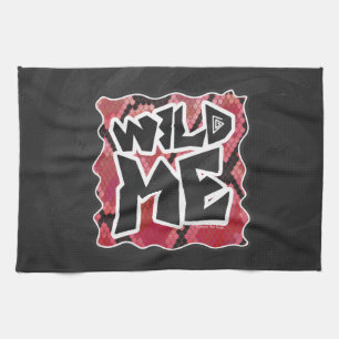 Wild Me Snake Black and Red Print Kitchen Towel