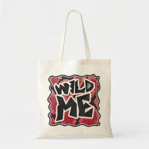 Wild Me Snake Black and Red Print Tote Bag