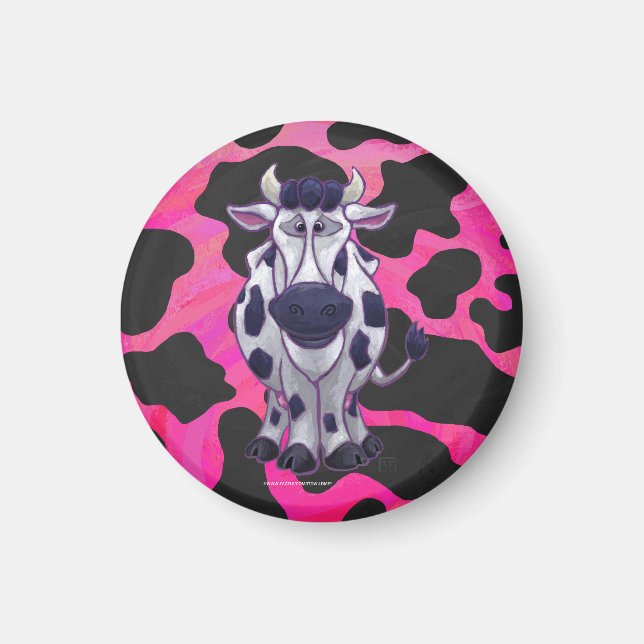 Wild Me Tiger Black and Pink Magnet (Front)