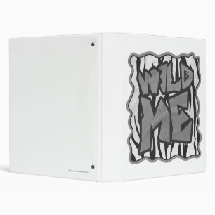 Wild Me Tiger Black and White Print Binder