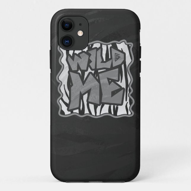 Wild Me Tiger Black and White Print Case-Mate iPhone Case (Back)