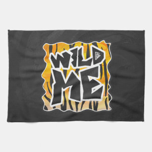 Wild Me Tiger Orange and Black Kitchen Towel