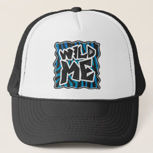 Wild Me Zebra Black and Blue Trucker Hat