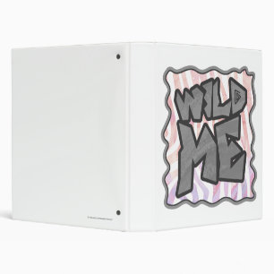 Wild Me Zebra Pink and White Binder