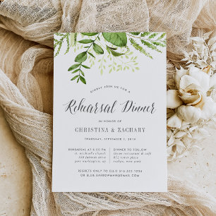 Wild Meadow Botanical Rehearsal Dinner Invitation