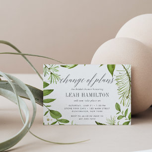 Wild Meadow Bridal Shower Postponement Invitation