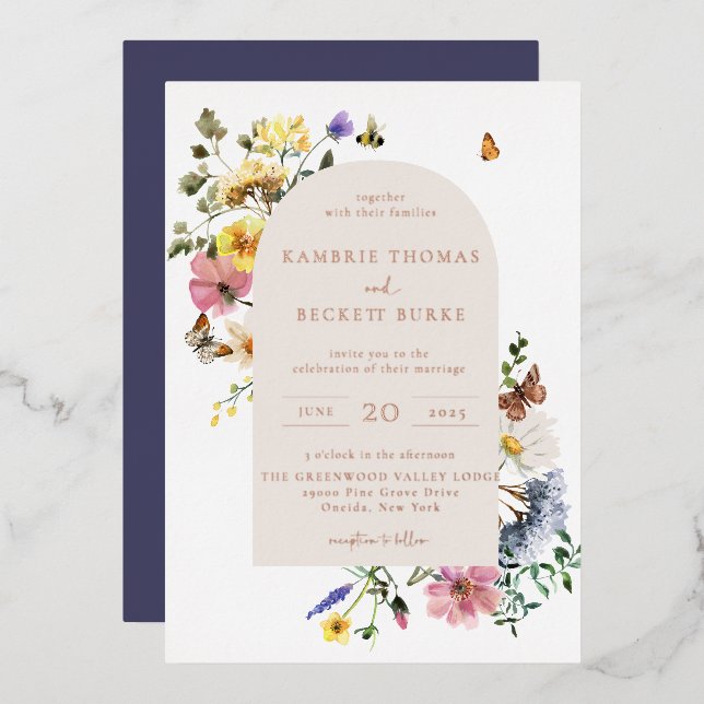 Wild Meadow Floral Arch Frame Wedding (Front/Back)