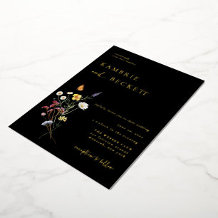 Wild Meadow Floral Wedding Black