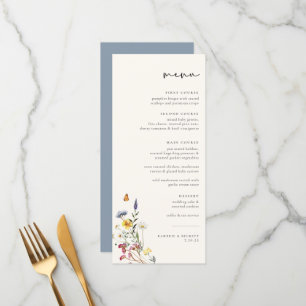 Wild Meadow Floral Wedding Menu