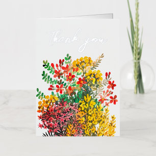 Wild meadow flowers thank you card