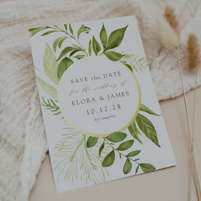 Wild Meadow Foil Save the Date Card (Creator Uploaded)