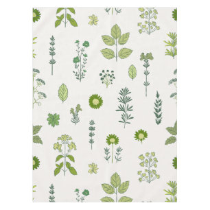 Wild Meadow Herb Green Tablecloth