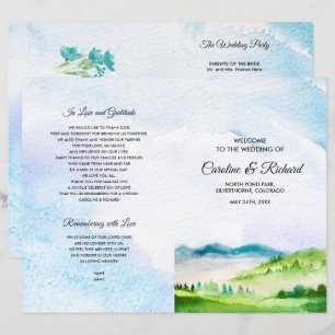 Wild Meadow   Spring Mountain Wedding Programs