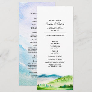 Wild Meadow   Spring Mountains Wedding Programs