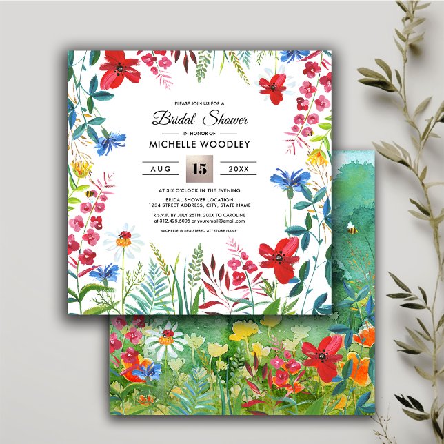 Wild Meadow | Summer Forest Bridal Shower Invites (Creator Uploaded)