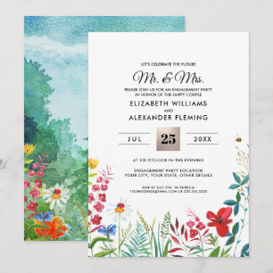 Wild Meadow Summer Forest Engagement Invitations