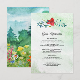 Wild Meadow   Summer Forest Wedding Details Cards
