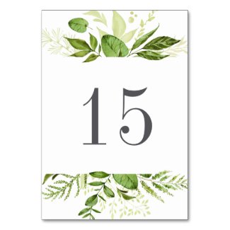 Wild Meadow Table Number Card