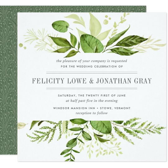 Wild Meadow Wedding Invitation | Square