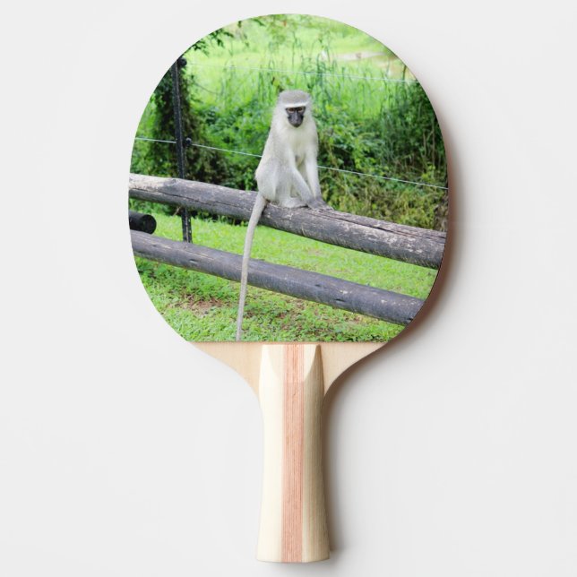 Wild Monkey Animal Ping Pong Paddle (Front)