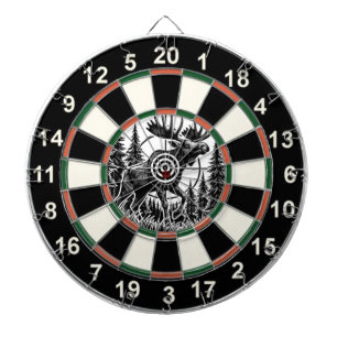 Wild Moose in Forest Target Dartboard