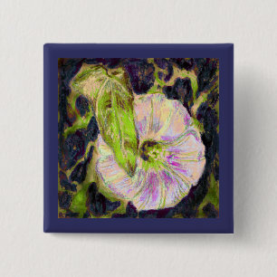 Wild Morning Glory by Alexandra Cook 2 Inch Square Button