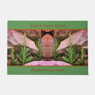 Wild Mullein Flowers Among Rocks Personalized Doormat