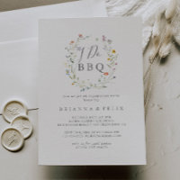 Wild Multicolor Floral I Do BBQ Engagement Party