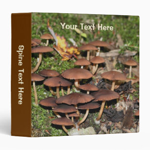 Wild Mushroom Cluster Nature Personalized Binder