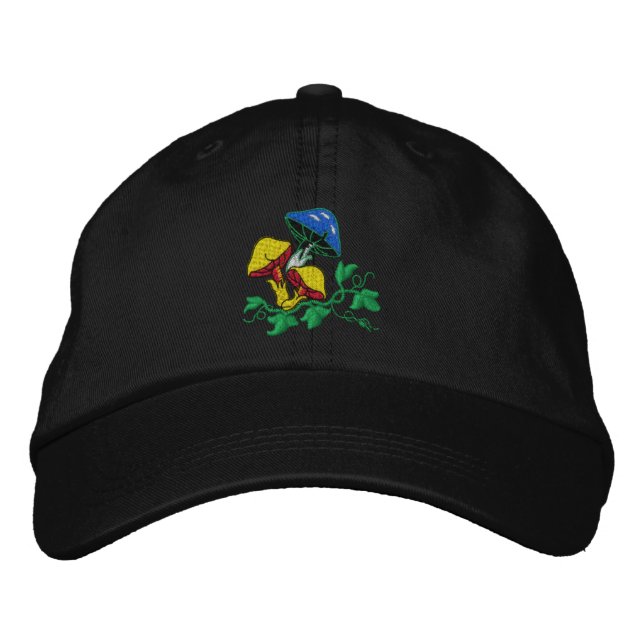 Wild Mushroom Embroidered Cap (Front)
