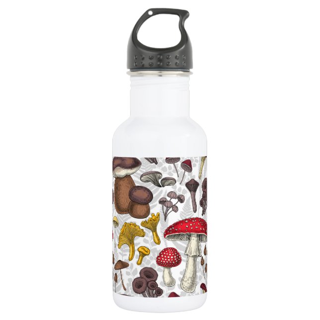 Wild mushrooms 532 ml water bottle (Front)