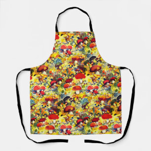 Wild mushrooms apron