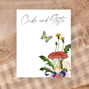 Wild mushrooms baby shower CARDS AND GIFTS Poster