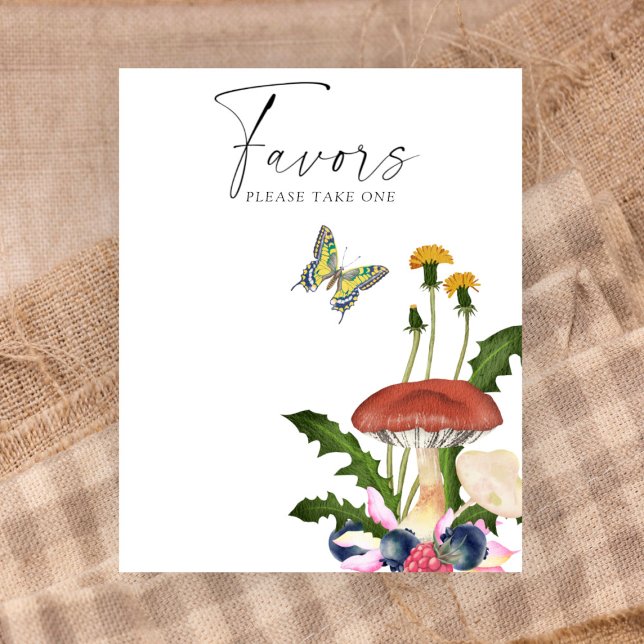 Wild mushrooms baby shower Favours Poster (Creator Uploaded)