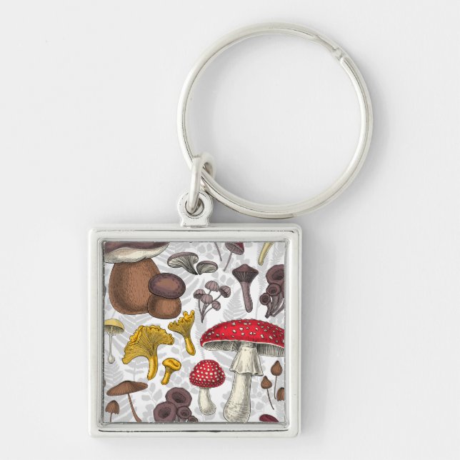 Wild mushrooms keychain (Front)