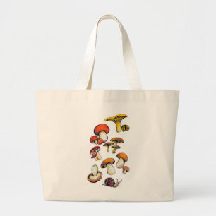 wild mushrooms large tote bag