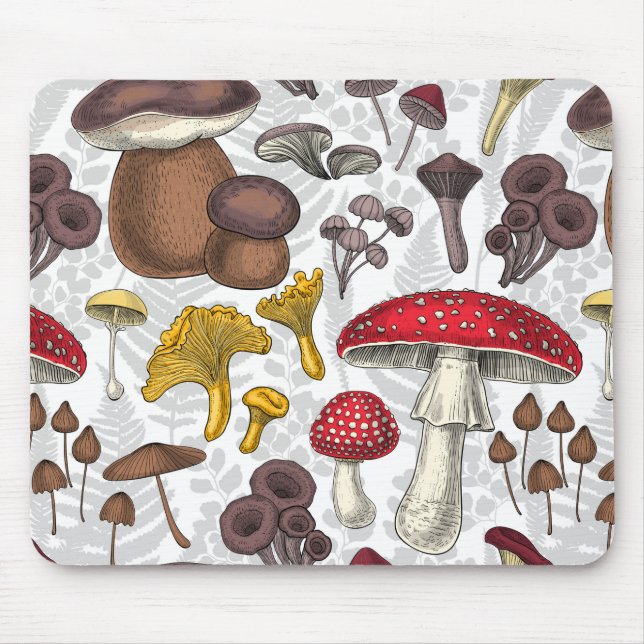Wild mushrooms mouse pad (Front)