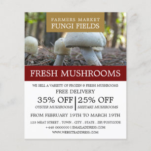 Wild Mushrooms, Mushroom Farmer Advertising Flyer