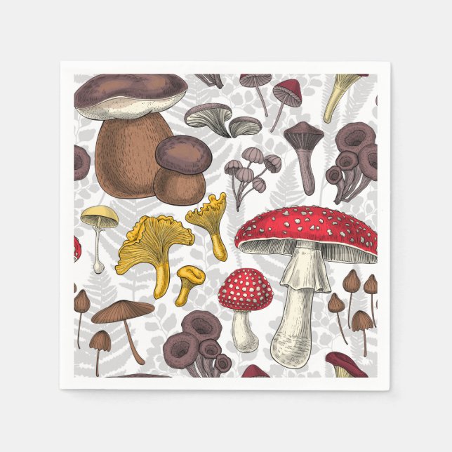 Wild mushrooms napkin (Front)