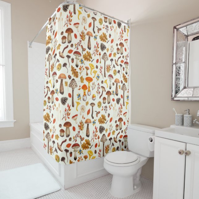 Wild mushrooms on off white (In Situ)