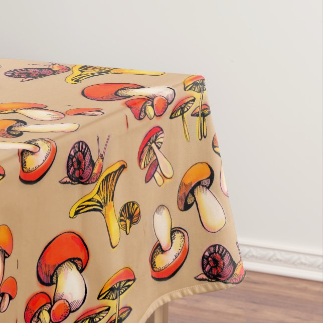 Wild mushrooms tablecloth (In Situ)