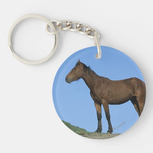 Wild Mustang Horse Keychain (Front)