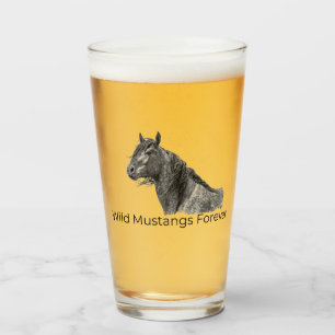 Wild Mustangs Forever Glass