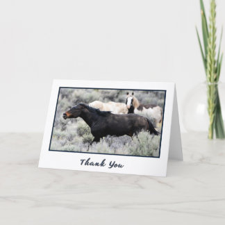Wild Mustangs Photo Thank You Cards